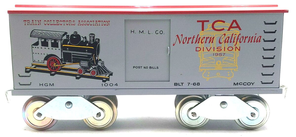 McCoy Standard Gauge TCA Northern California Division Boxcar #1004 LN/Box