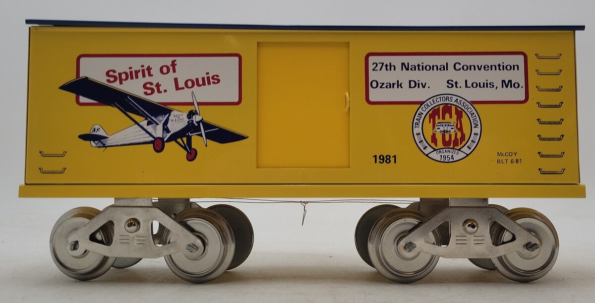 McCoy 1981 Standard Gauge Spirit of St. Louis Boxcar EX/Box