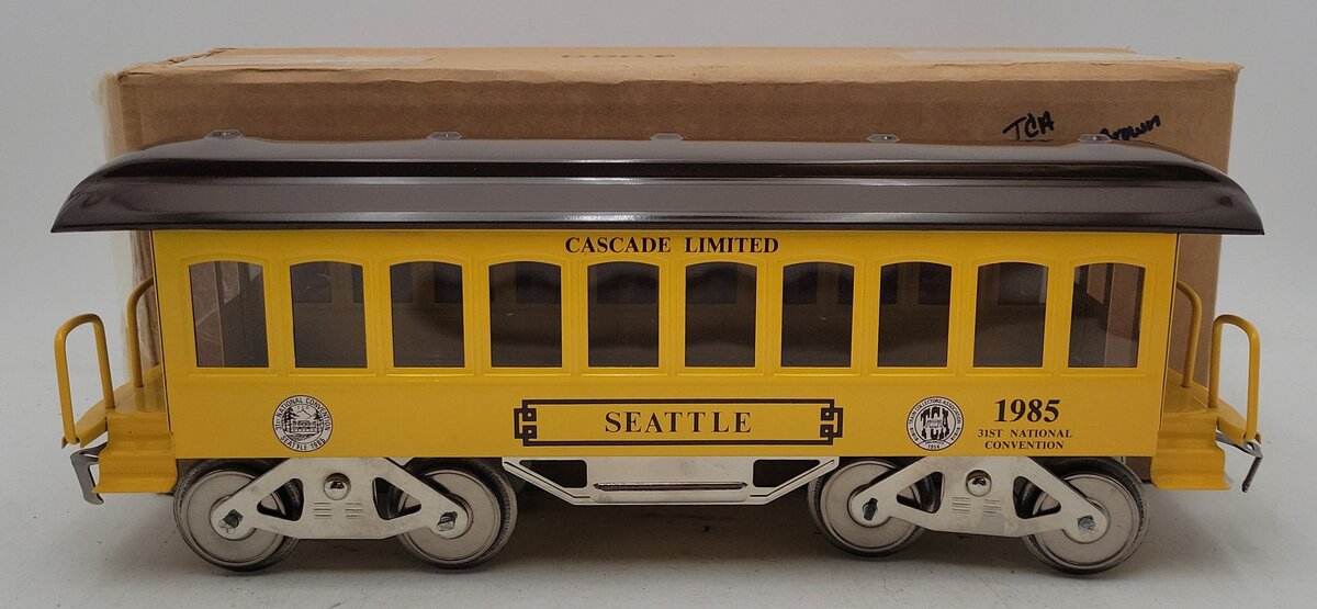 McCoy Standard Gauge 1985 TCA Seattle Tin Plate Passenger Car EX/Box