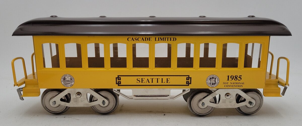 McCoy Standard Gauge 1985 TCA Seattle Tin Plate Passenger Car EX/Box