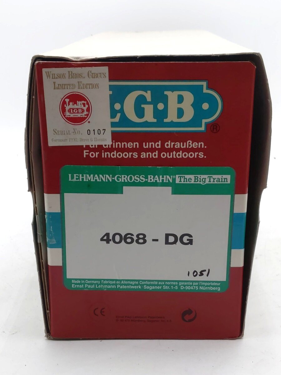 LGB 4068-DG G Scale Wilson Bros. Elephant Circus Car LN/Box