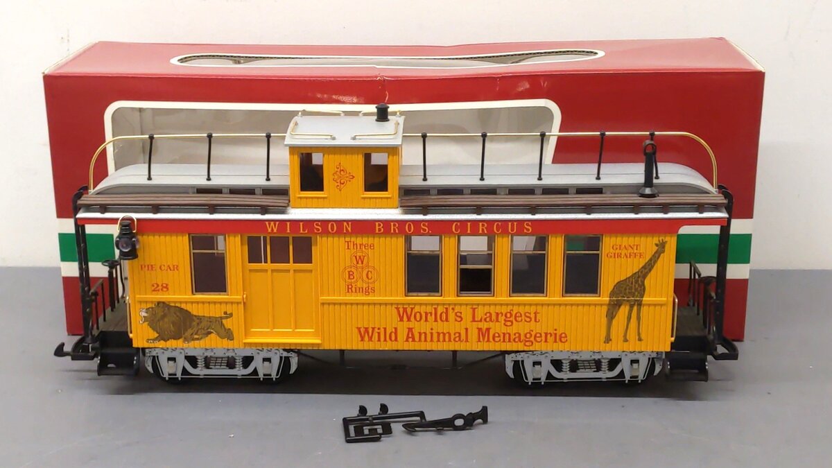 LGB 4075-DG G Scale Wilson Bros. Circus Caboose #28 LN/Box