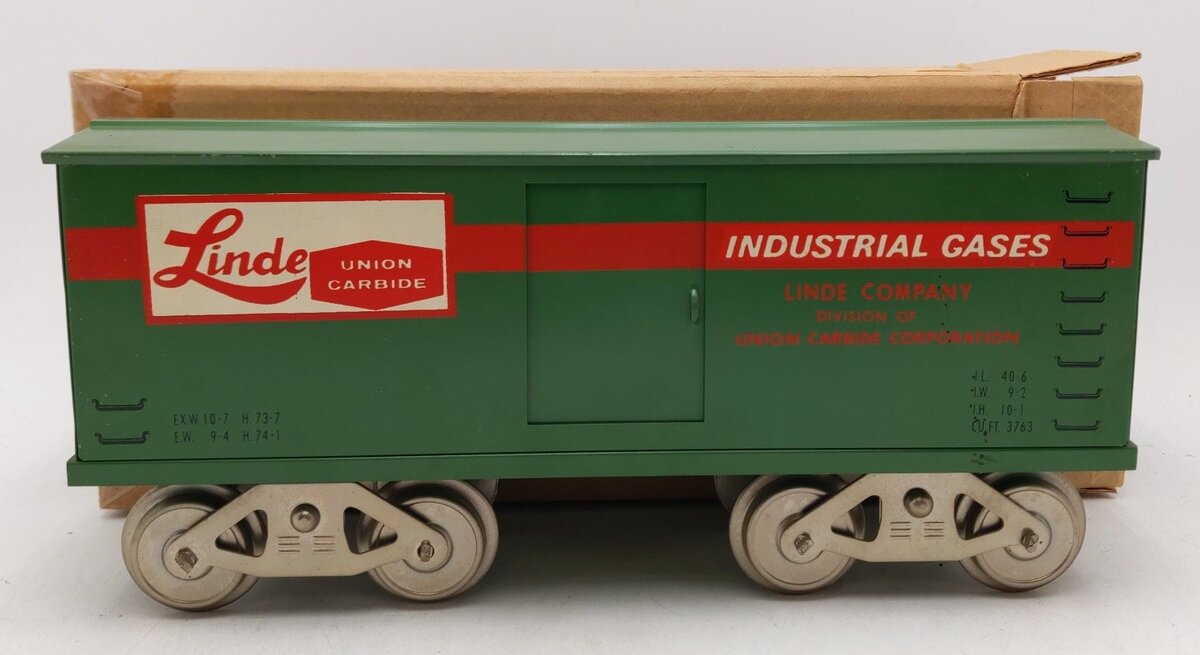 McCoy 267 Standard Gauge Linde Union Carbide Industrial Gases Box Car EX/Box