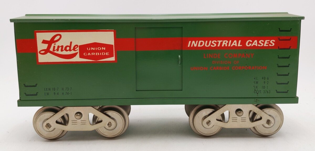 McCoy 267 Standard Gauge Linde Union Carbide Industrial Gases Box Car EX/Box