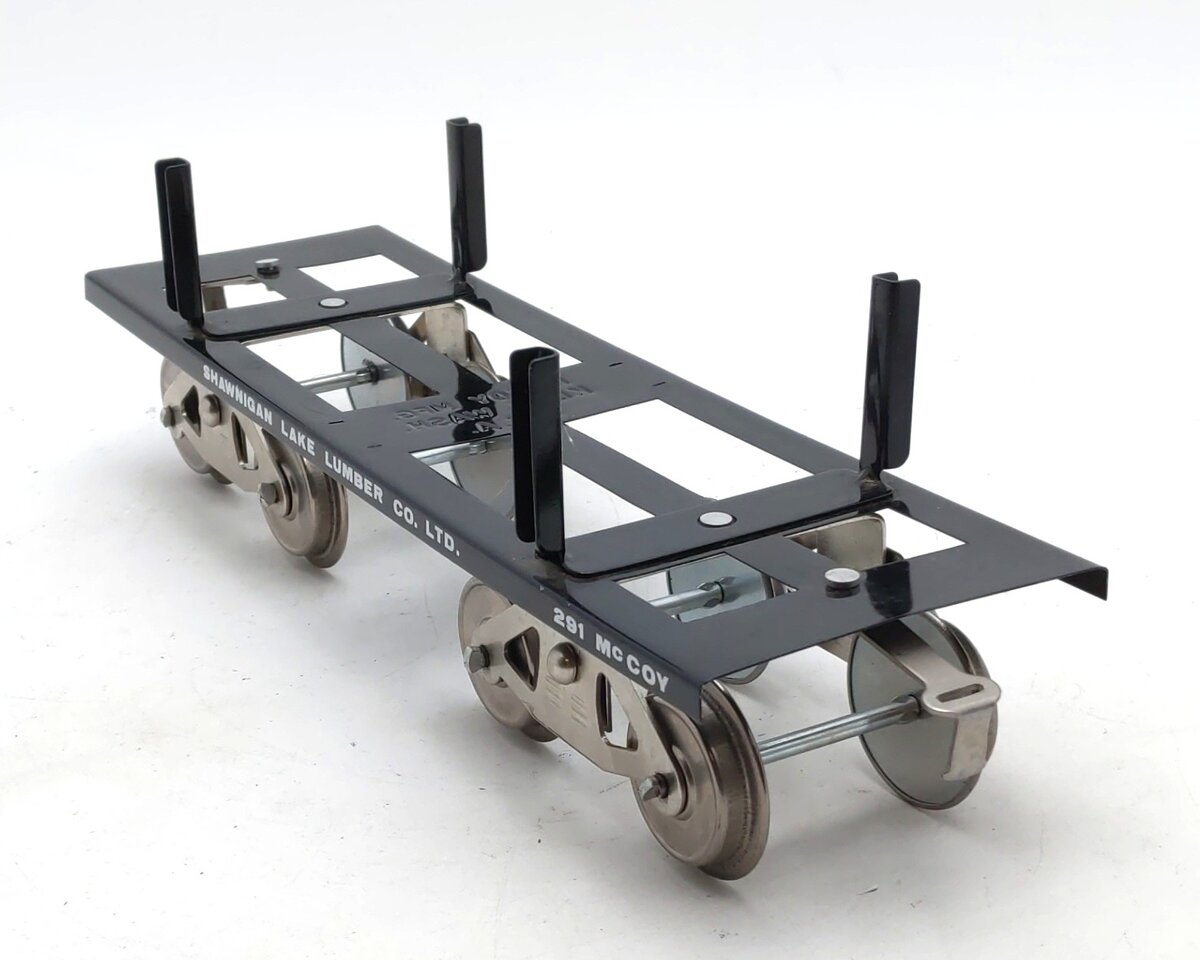 McCoy 291 Standard Gauge Shawnigan Lake Lumber Log Flatcar EX/Box