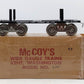 McCoy 291 Standard Gauge Shawnigan Lake Lumber Log Flatcar EX/Box