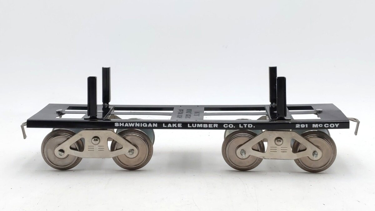 McCoy 291 Standard Gauge Shawnigan Lake Lumber Log Flatcar EX/Box