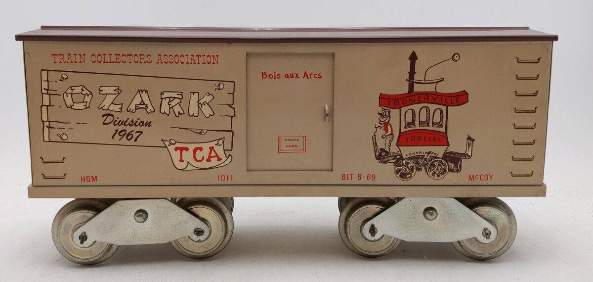 McCoy 1011 Standard Gauge TCA Ozark 1967 Boxcar EX/Box