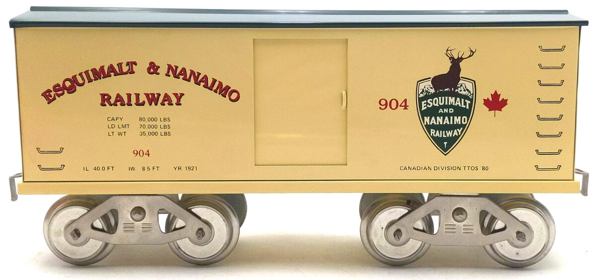 McCoy 904 Standard Gauge Esquimalt and Nanaimo Boxcar EX/Box