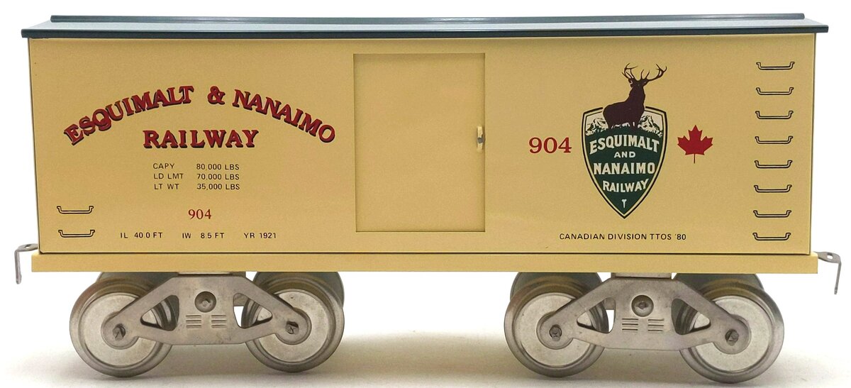 McCoy 904 Standard Gauge Esquimalt and Nanaimo Boxcar EX/Box