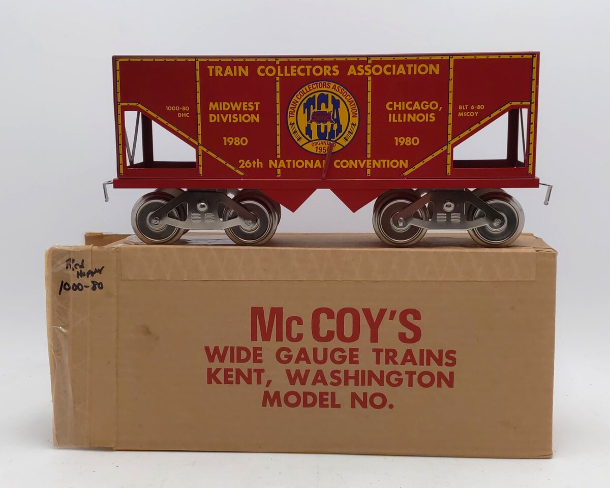 McCoy 1000-80 Standard Gauge TCA 1980 National Convention Coal Car EX/Box