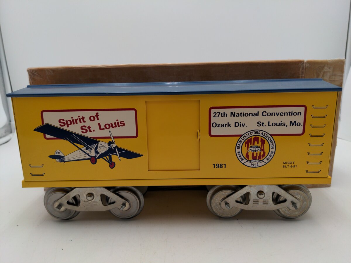 McCoy 1981 Standard Gauge Spirit of St. Louis Boxcar EX/Box