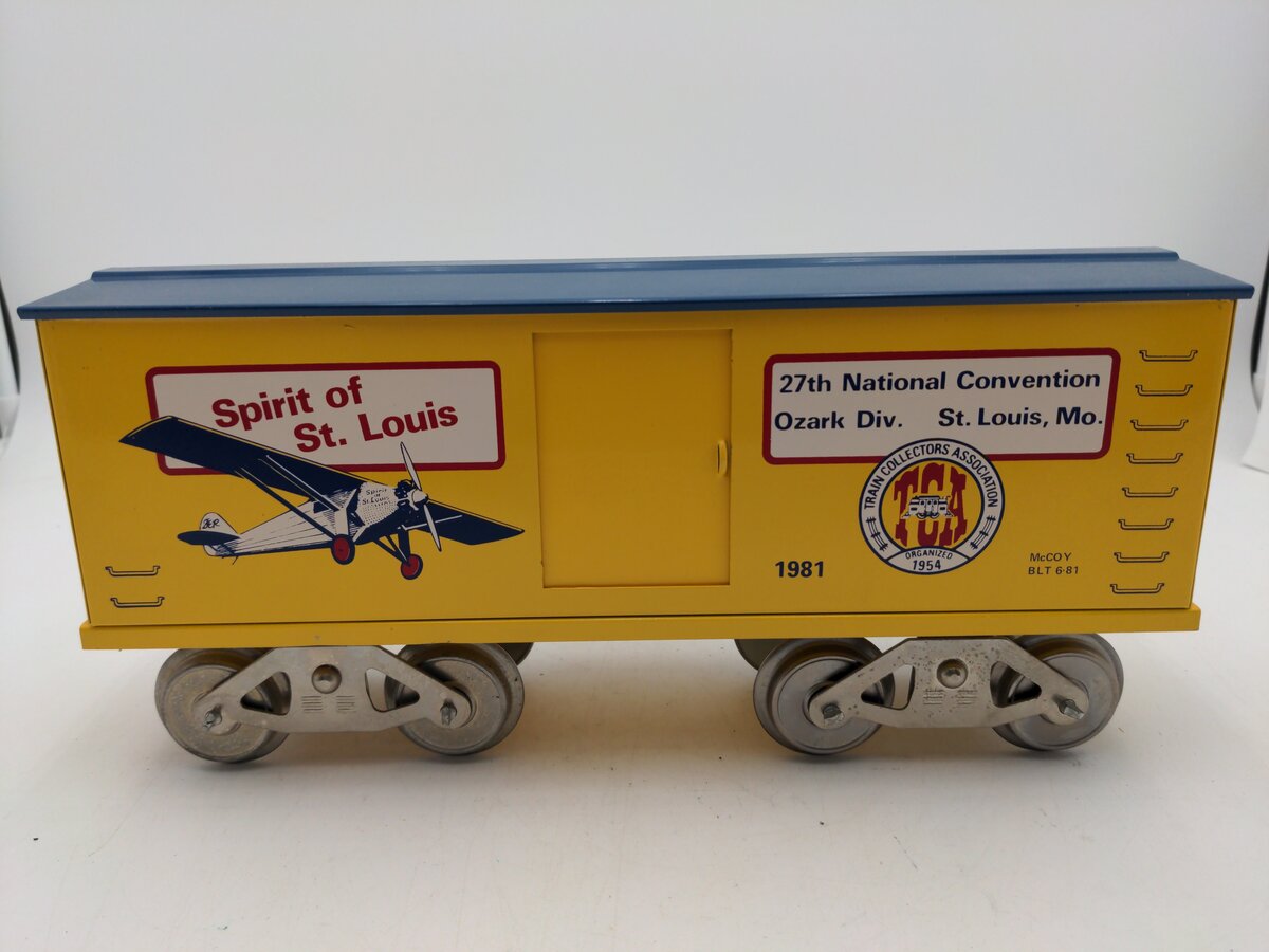 McCoy 1981 Standard Gauge Spirit of St. Louis Boxcar EX/Box