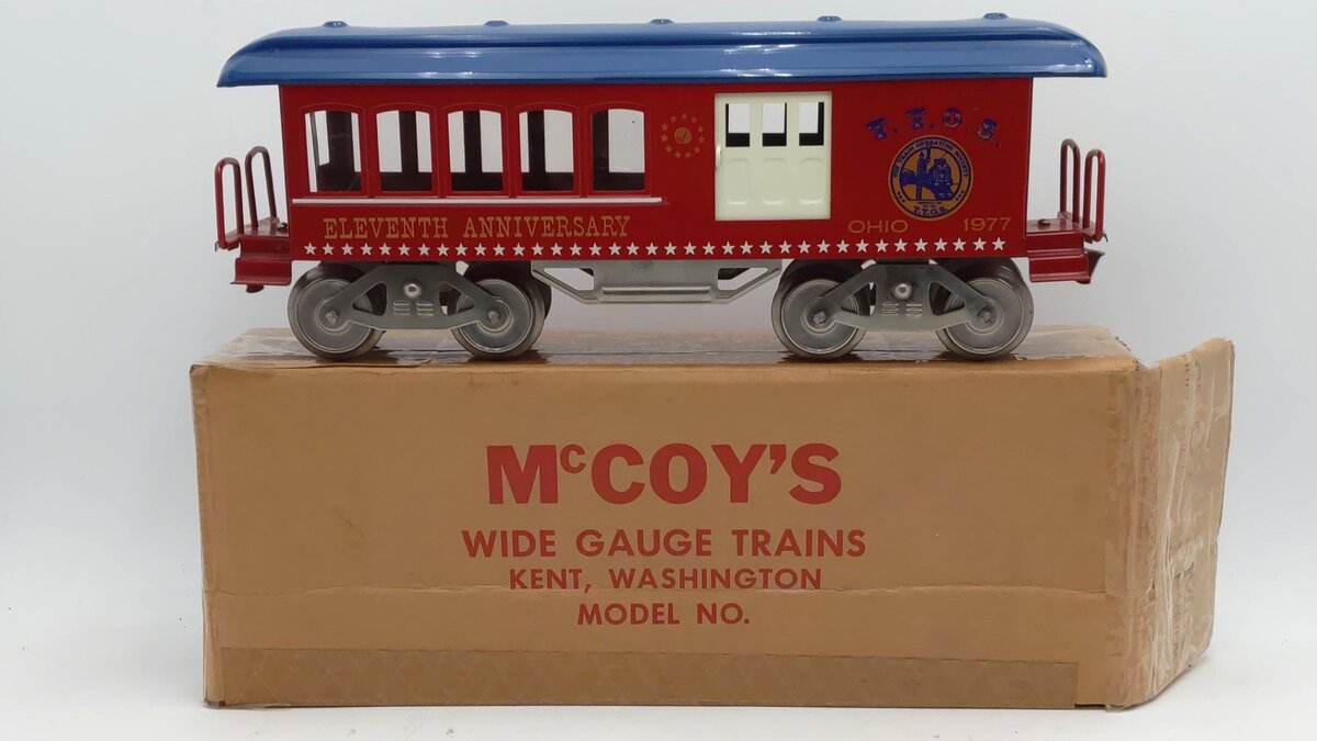 McCoy 1977 Standard Gauge T.T.O.S Ohio Combo Car EX/Box