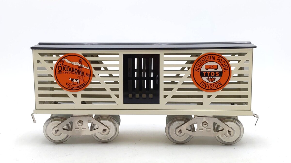 McCoy 1980 Standard Gauge Southern Pacific Division TTOS Oklahoma Stock Car EX/Box