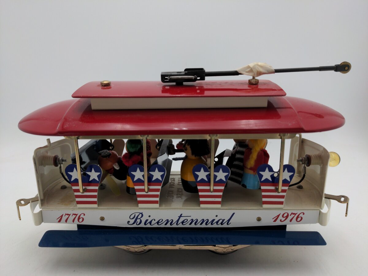 McCoy 1976 Standard Gauge Bicentennial Tinplate Trolley VG