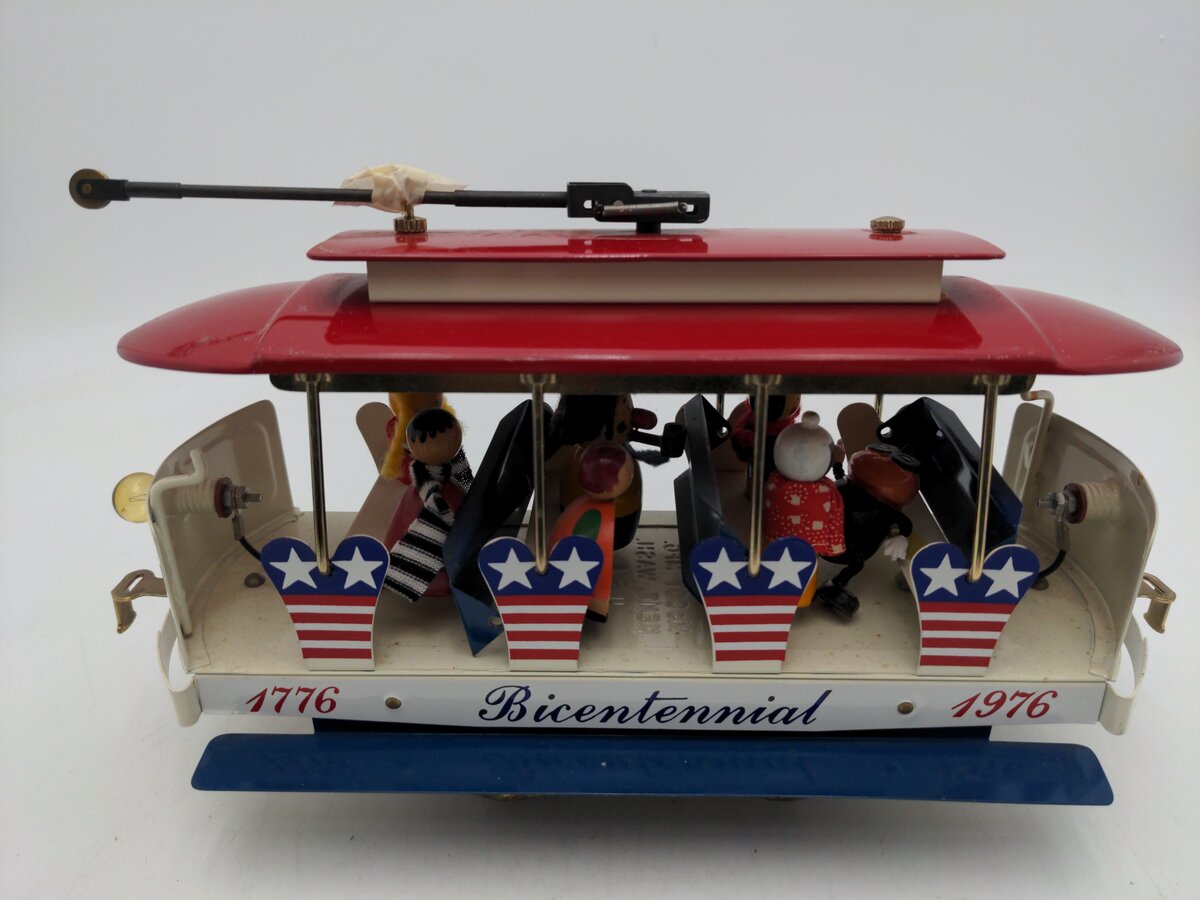 McCoy 1976 Standard Gauge Bicentennial Tinplate Trolley VG