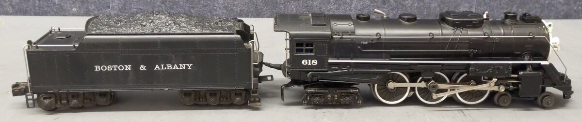 Lionel 6-18042 O Gauge B&A Hudson 4-6-4 Steam Locomotive & Tender #618 w/RS II EX/Box