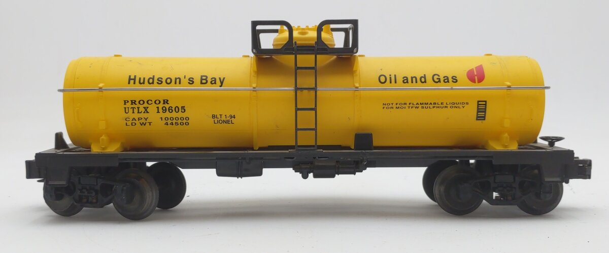 Lionel 6-19605 O Gauge Hudson Bay Single Dome Tank Car VG/Box