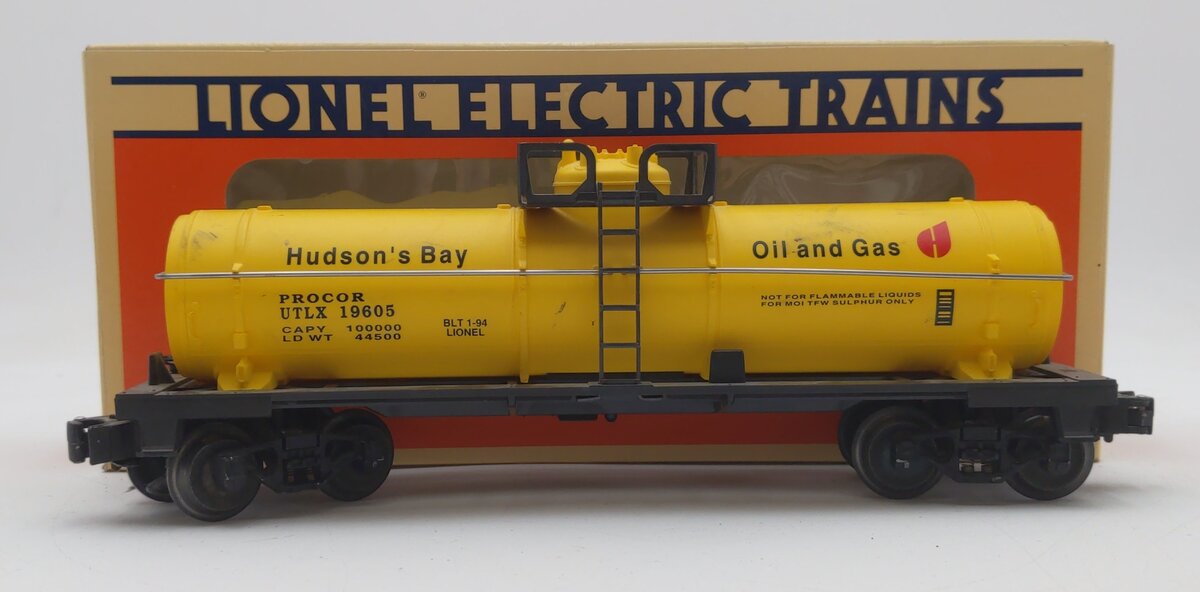 Lionel 6-19605 O Gauge Hudson Bay Single Dome Tank Car VG/Box