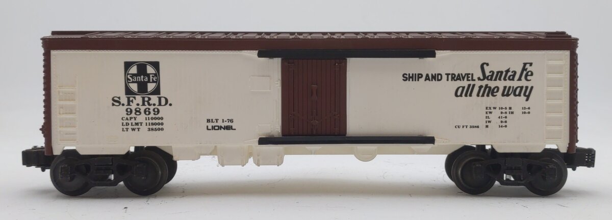 Lionel 6-9869 O Gauge Santa Fe Reefer Car EX/Box