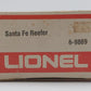Lionel 6-9869 O Gauge Santa Fe Reefer Car EX/Box