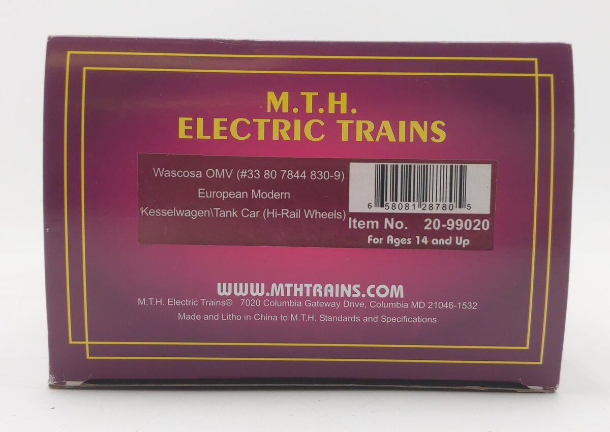 MTH 20-99020 O Wascosa OMV European Modern Kesselwagen\Tank Car (Hi-Rail)