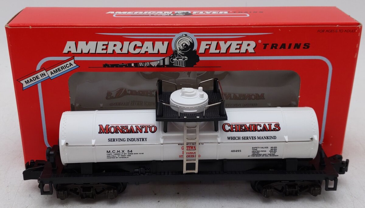 American Flyer 6-48495 S Scale Monsanto Chemicals Single Dome Tank Car EX/Box