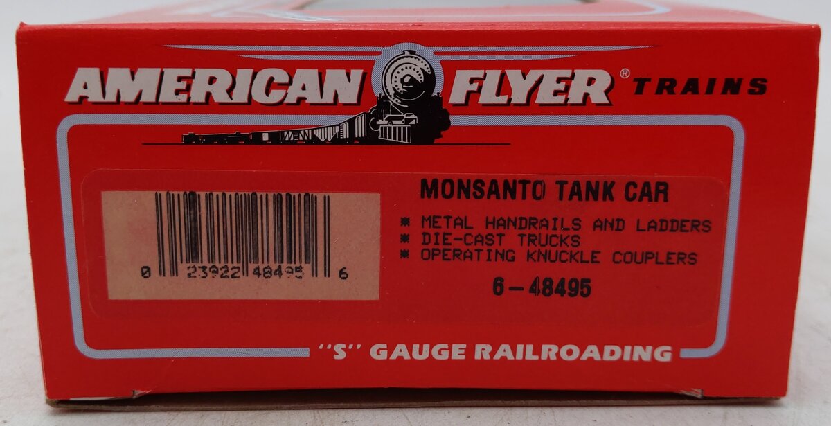 American Flyer 6-48495 S Scale Monsanto Chemicals Single Dome Tank Car EX/Box