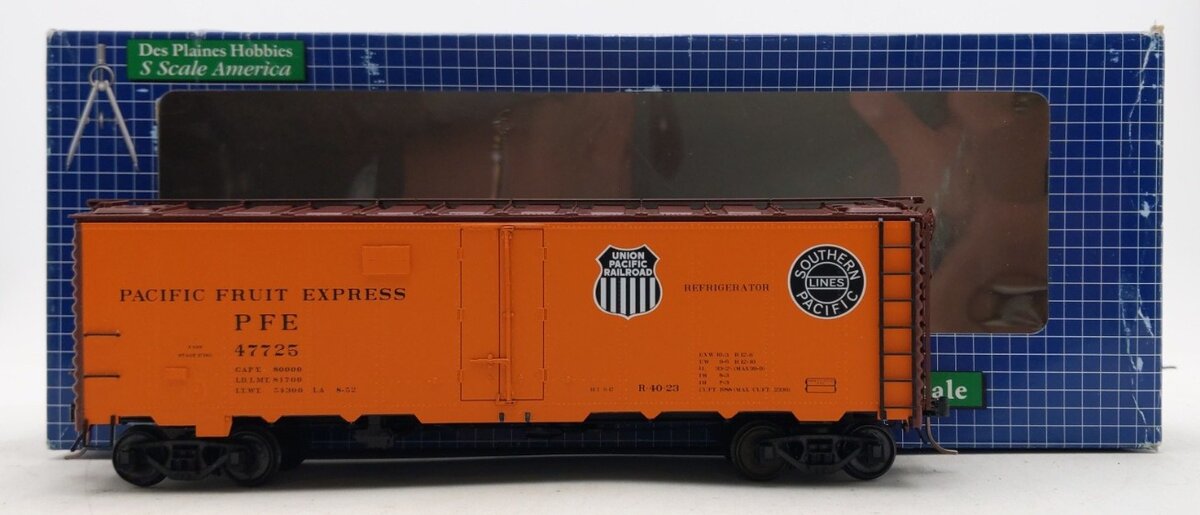 Des Plaines Hobbies SSA2304.4 S Scale Pacific Fruit Express Reefer Car #47725 EX/Box