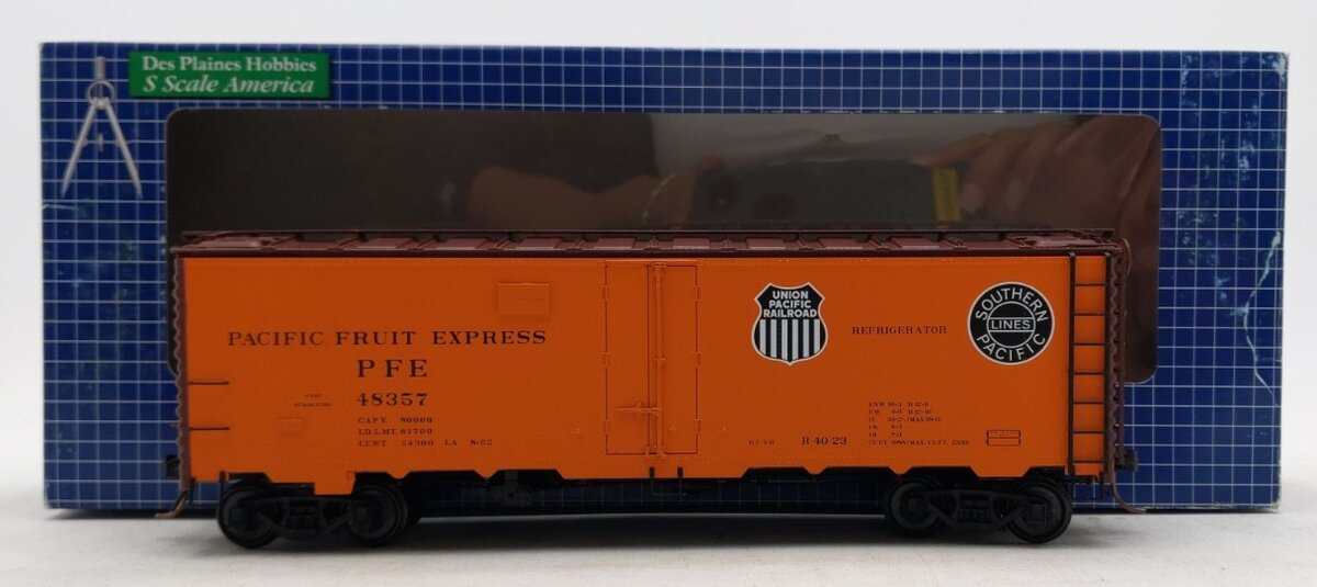 Des Plaines Hobbies SSA2304.5 S Scale Pacific Fruit Express Reefer Car #48357 LN/Box