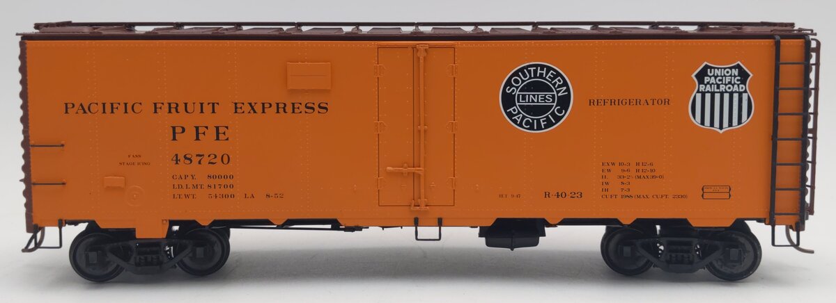 Des Plaines Hobbies SSA2304.6 S Gauge PFE Double Herald Reefer Car #48720 EX/Box