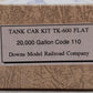 Downs Model RR TK-600 S Gauge Undecorated Tank Car VG/Box