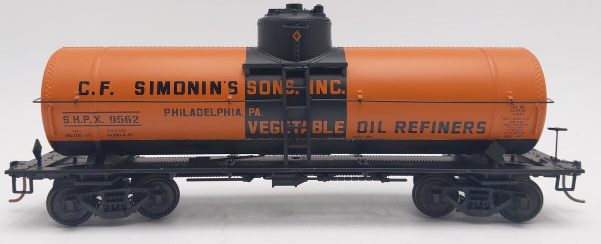 Des Plaines Hobbies SAA1417.3 S Scale Simonins (SHPX) 10K Tank Car #9562 EX/Box