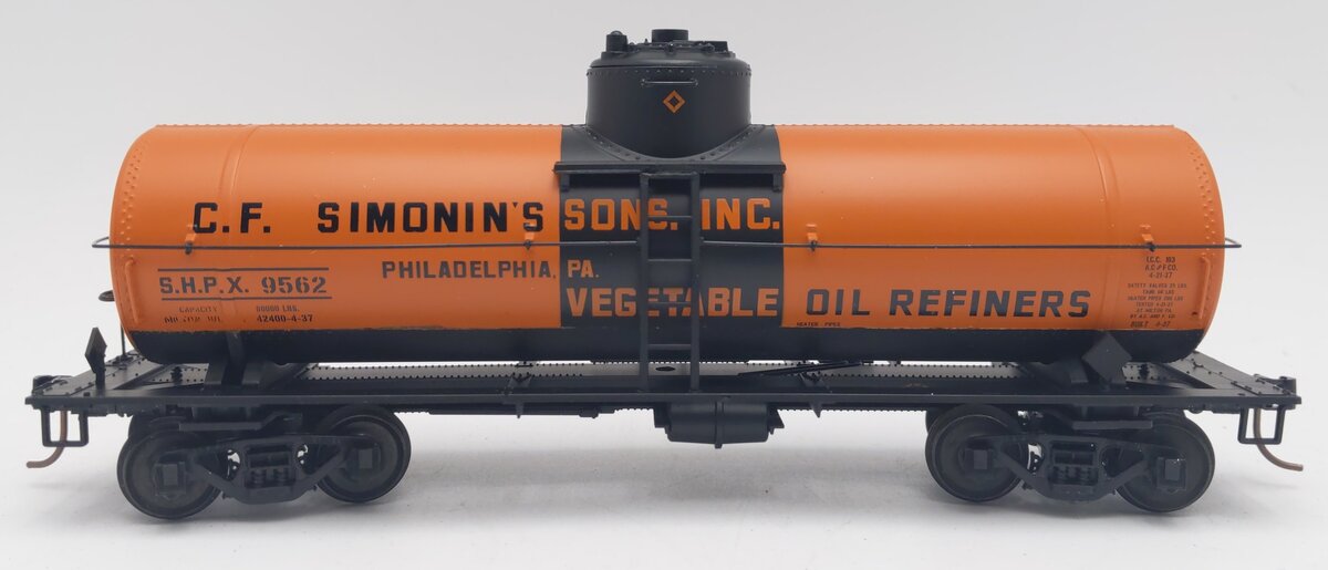 Des Plaines Hobbies SAA1417.3 S Scale Simonins (SHPX) 10K Tank Car #9562 EX/Box