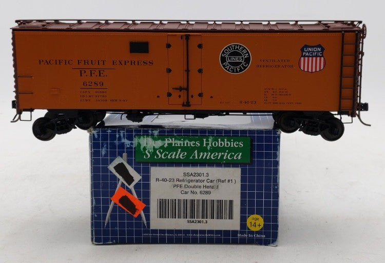 Des Plaines Hobbies SSA2301.3 S Scale Pacific Fruit Express R-40-23 Reefer #6289 LN/Box