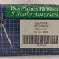Des Plaines Hobbies SSA1417.2 S Scale Simonins (SHPX) 10k Gallon Tank Car #9563 VG/Box
