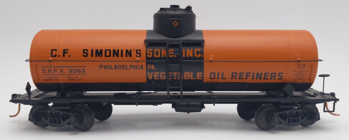Des Plaines Hobbies SSA1417.2 S Scale Simonins (SHPX) 10k Gallon Tank Car #9563 VG/Box