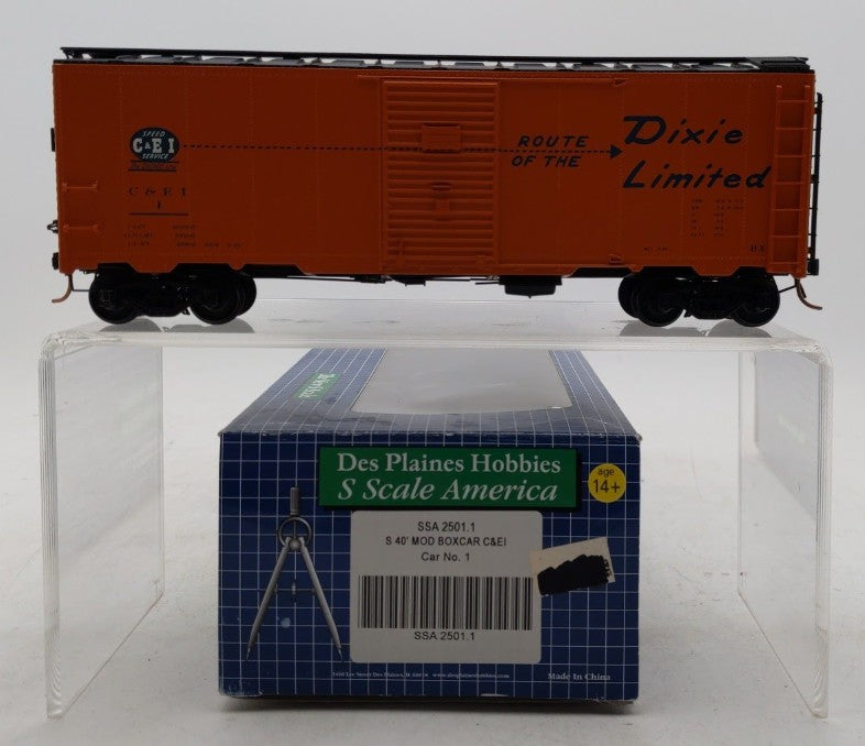 Des Plaines Hobbies SSA2501.1 S Chicago & Eastern Illinois 40' Mod Boxcar #1 LN/Box