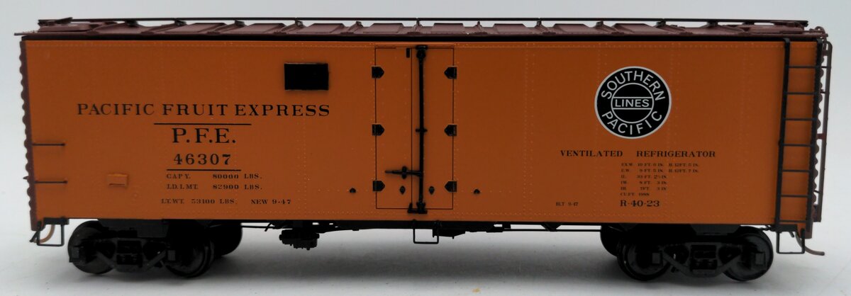 Des Plaines Hobbies SSA2302.2 S Gauge PFE Overland Reefer Car #46307 EX/Box