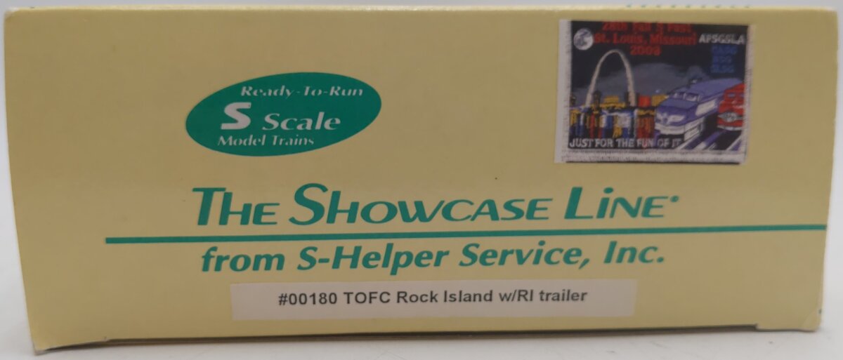 The Showcase Line 00180 S Scale TOFC Rock Island w/ RI Trailer LN/Box