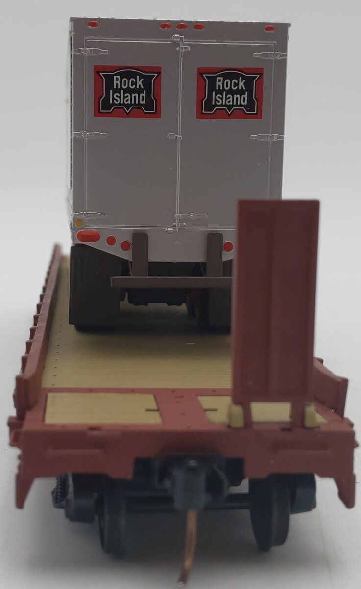 The Showcase Line 00180 S Scale TOFC Rock Island w/ RI Trailer LN/Box