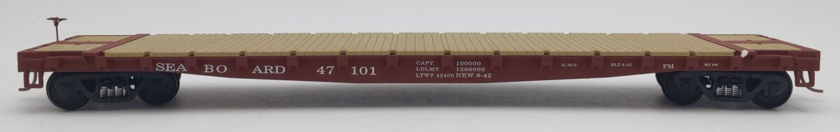 S-Helper 00215 S-Scale " Seaboard" The Showcase Line Standard Flat Car #47101 EX/Box