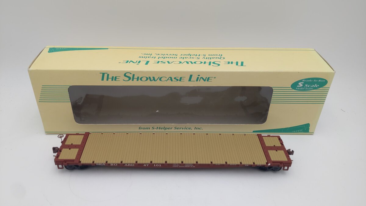 S-Helper 00215 S-Scale " Seaboard" The Showcase Line Standard Flat Car #47101 EX/Box