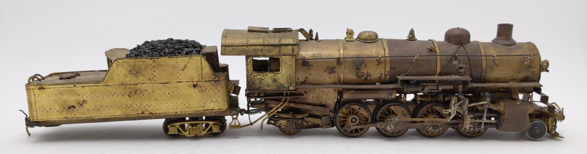 Generic Brass S Scale 4-8-2 Steam Locomotive VG
