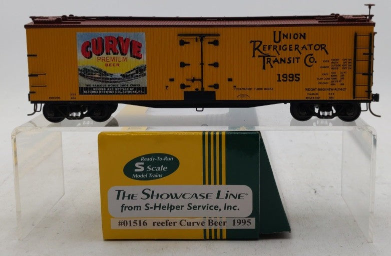 S-Helper Service 01516 S Scale Reefer Curve Beer Refrigerator Boxcar #1995 LN/Box