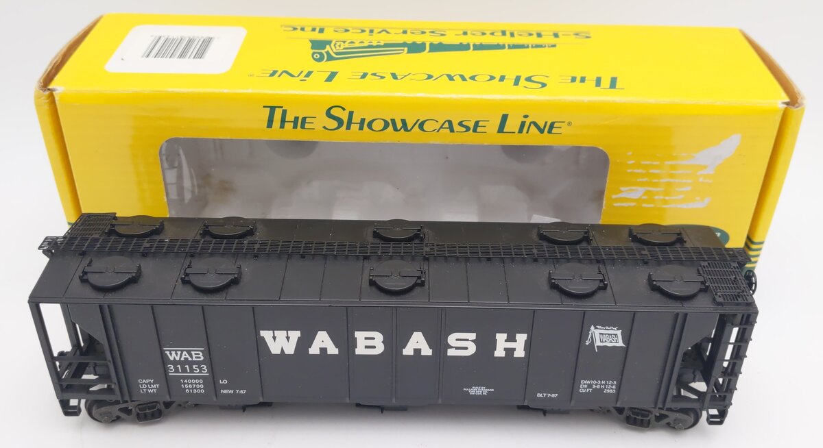 S-Helper 00977 S Gauge Wabash (WAB) 3-Bay Hopper Car #31153 EX/Box
