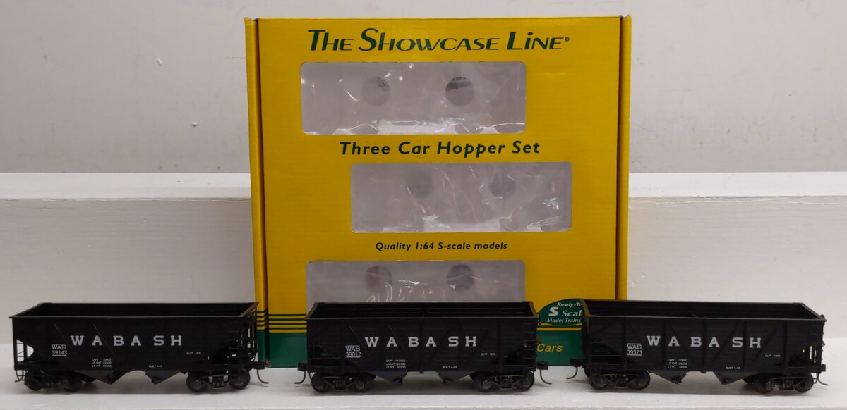 S-Helper 00782 S Scale Wabash 3 Car Hopper Set LN/Box