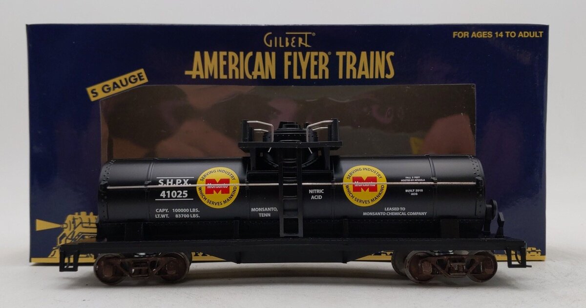 American Flyer 6-41025 S Gauge S.H.P.X. Monsanto SingleDome Tank Car #41025 EX/Box