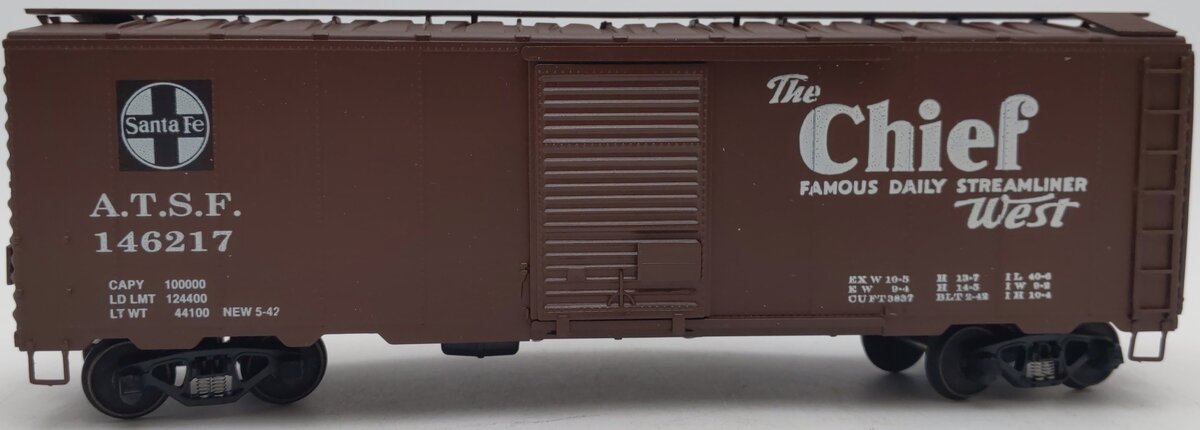 American Models 1115 S Scale Santa Fe 40' Box Car #146217 EX/Box